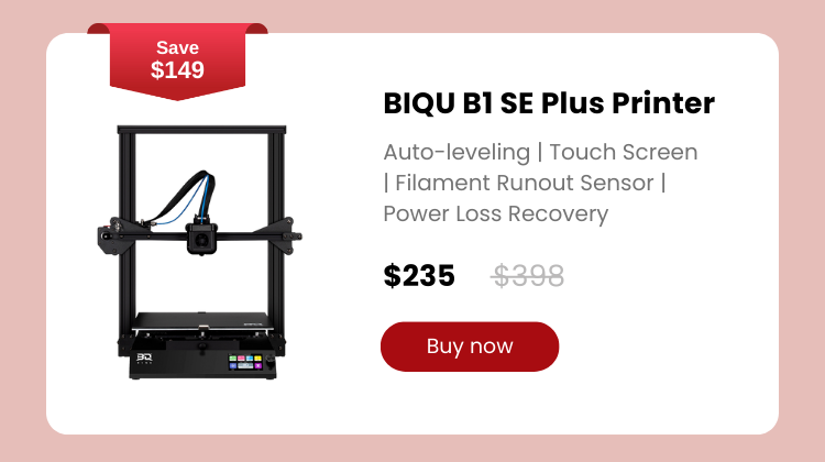 BIQU B1 SE PLUS 3D Printer Upgrade 32Bit Control Board Full Metal Extruder With TMC Drive Automatic Leveling DIY 3D Drucker Kit